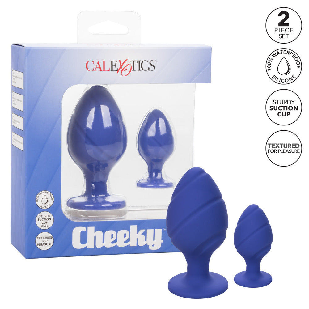 Dúo de tapones anales Cheeky Butt Plug morado