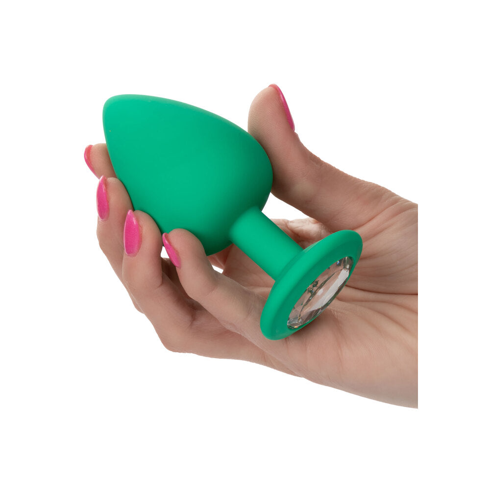 Juego de 3 tapones anales Cheeky Gems de color verde