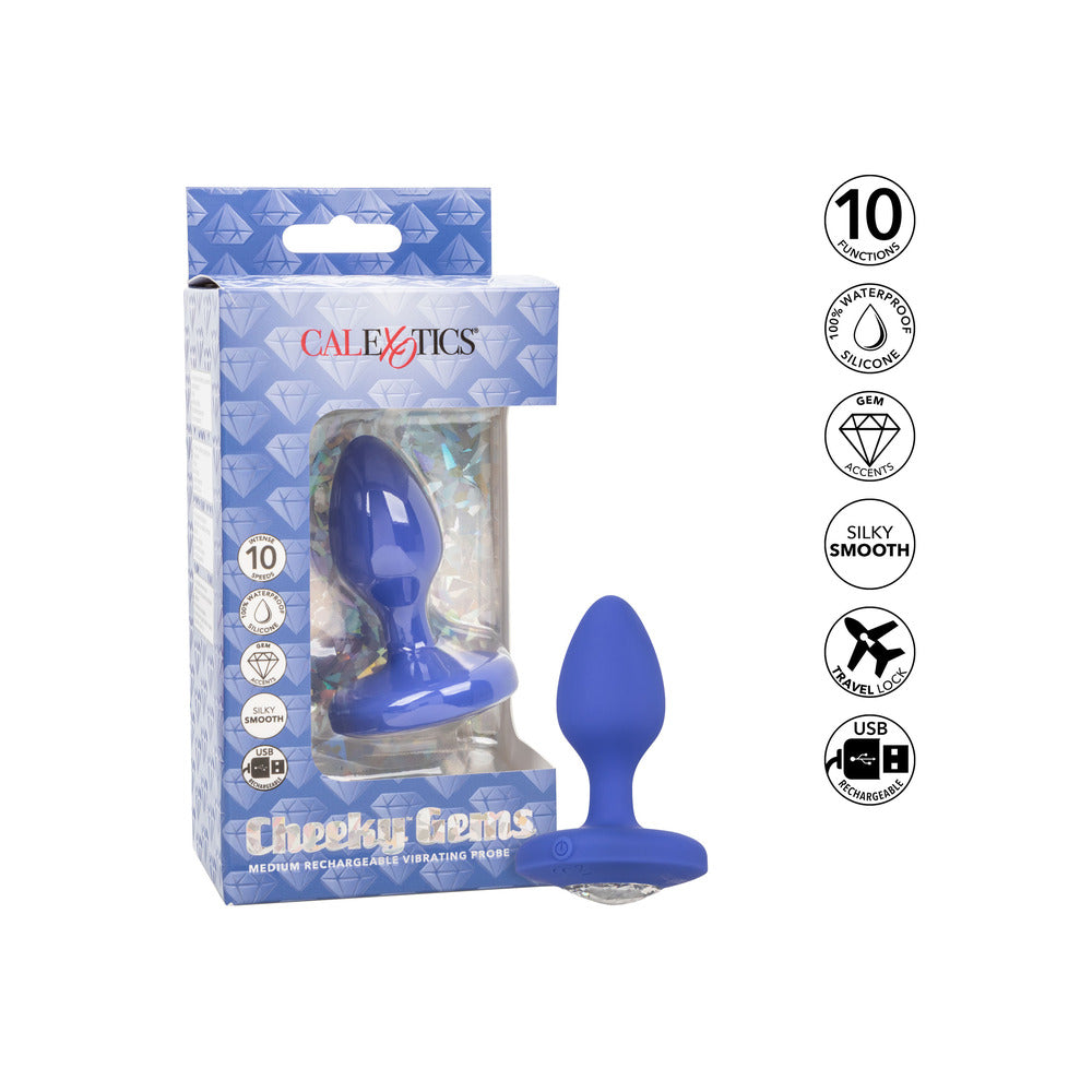 Cheeky Gems Plug anal vibrant rechargeable de taille moyenne