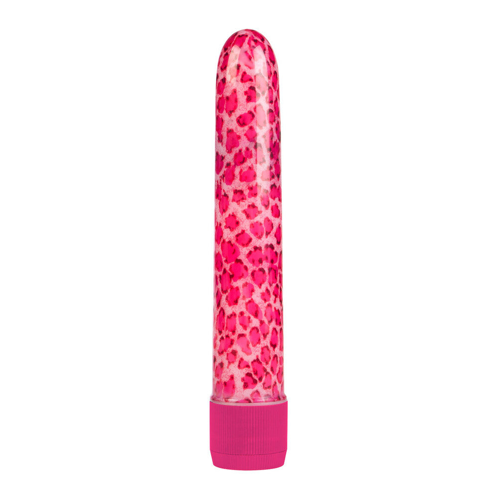 Masajeador vibrador con forma de leopardo rosa