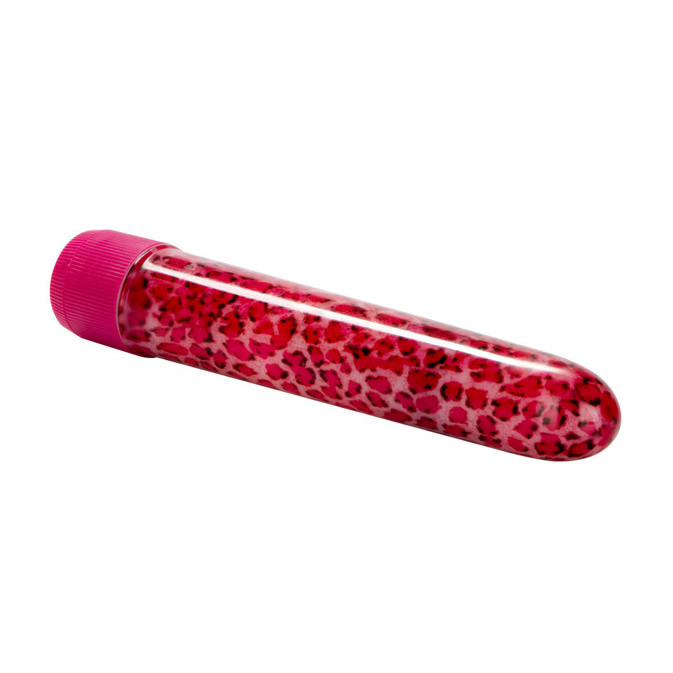 Masajeador vibrador con forma de leopardo rosa