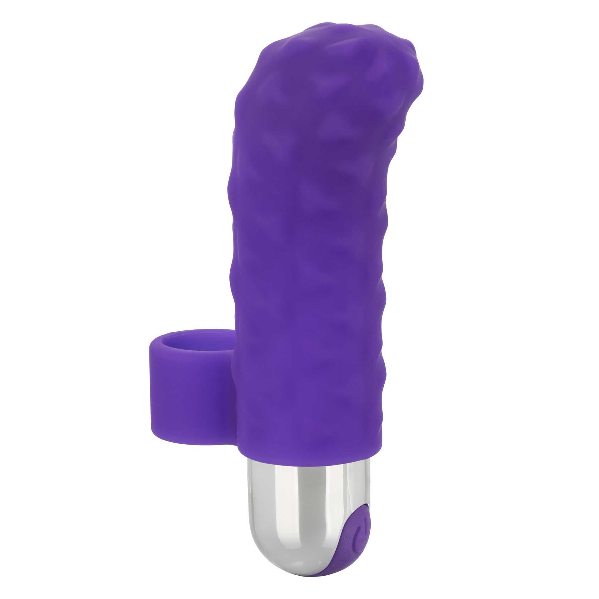 Juguete sexual para dedos recargable de color morado Intimate Play