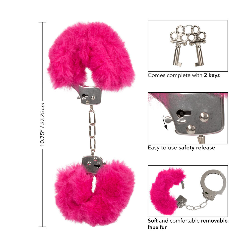 Ultra Fluffy Furry Cuffs Pink