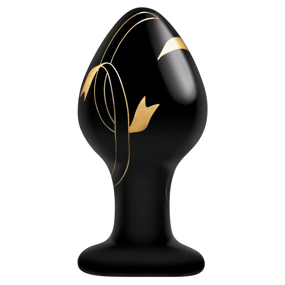 Plug anal en verre Secret Kisses de 3,5 pouces