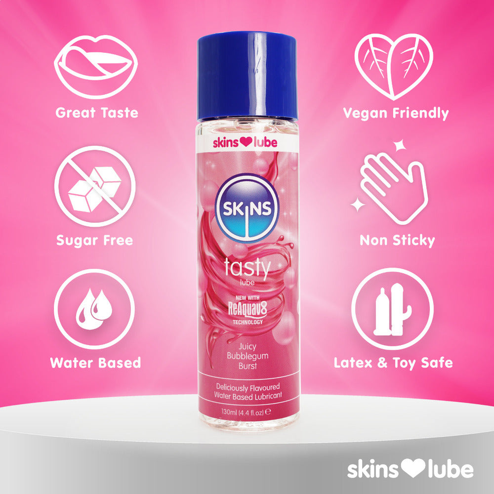 Lubrifiant à base d'eau Skins Juicy Bubblegum Blast 130 ml