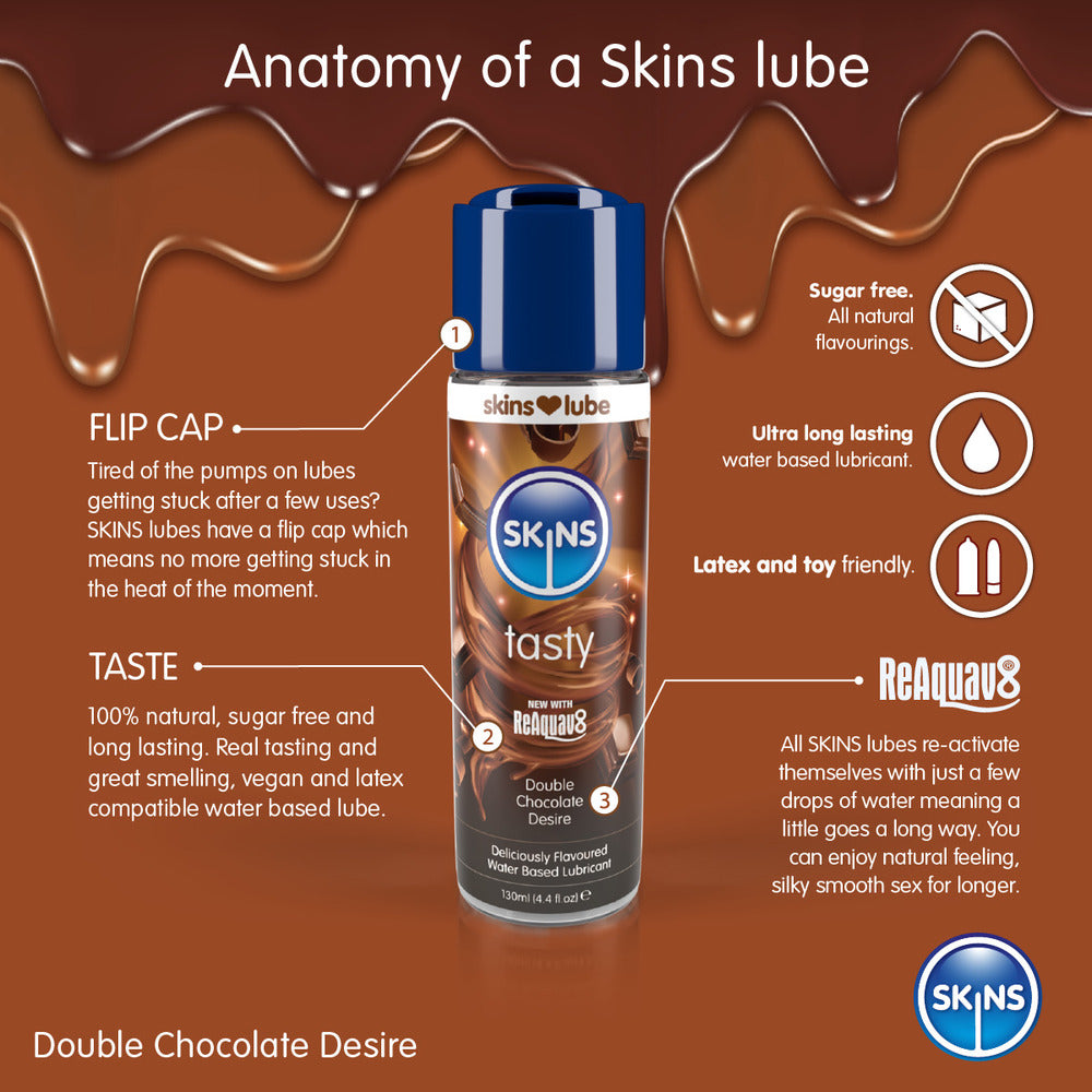 Lubrifiant à base d'eau Skins Double Chocolate Desire 130 ml