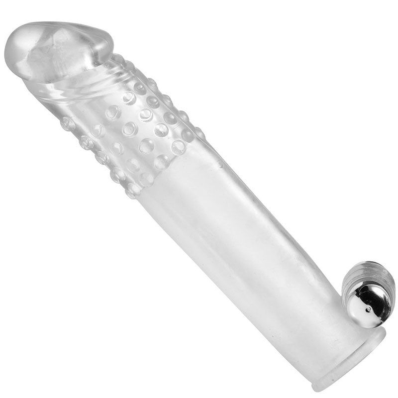 Funda para pene con vibración transparente Size Matters