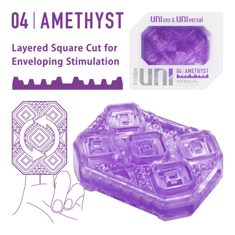 Masturbador con funda Amethyst de Tenga UNI