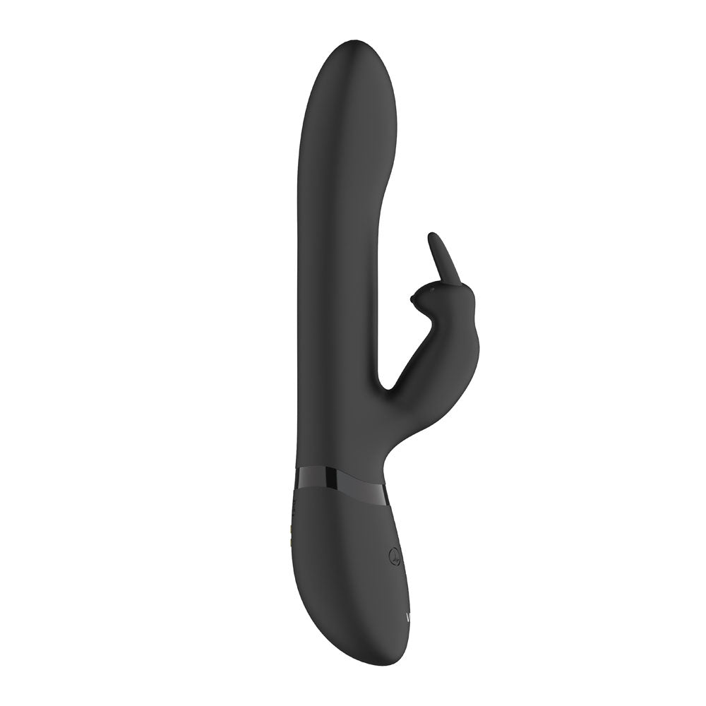 Vibrador de conejo negro Vive Amoris con perlas estimulantes