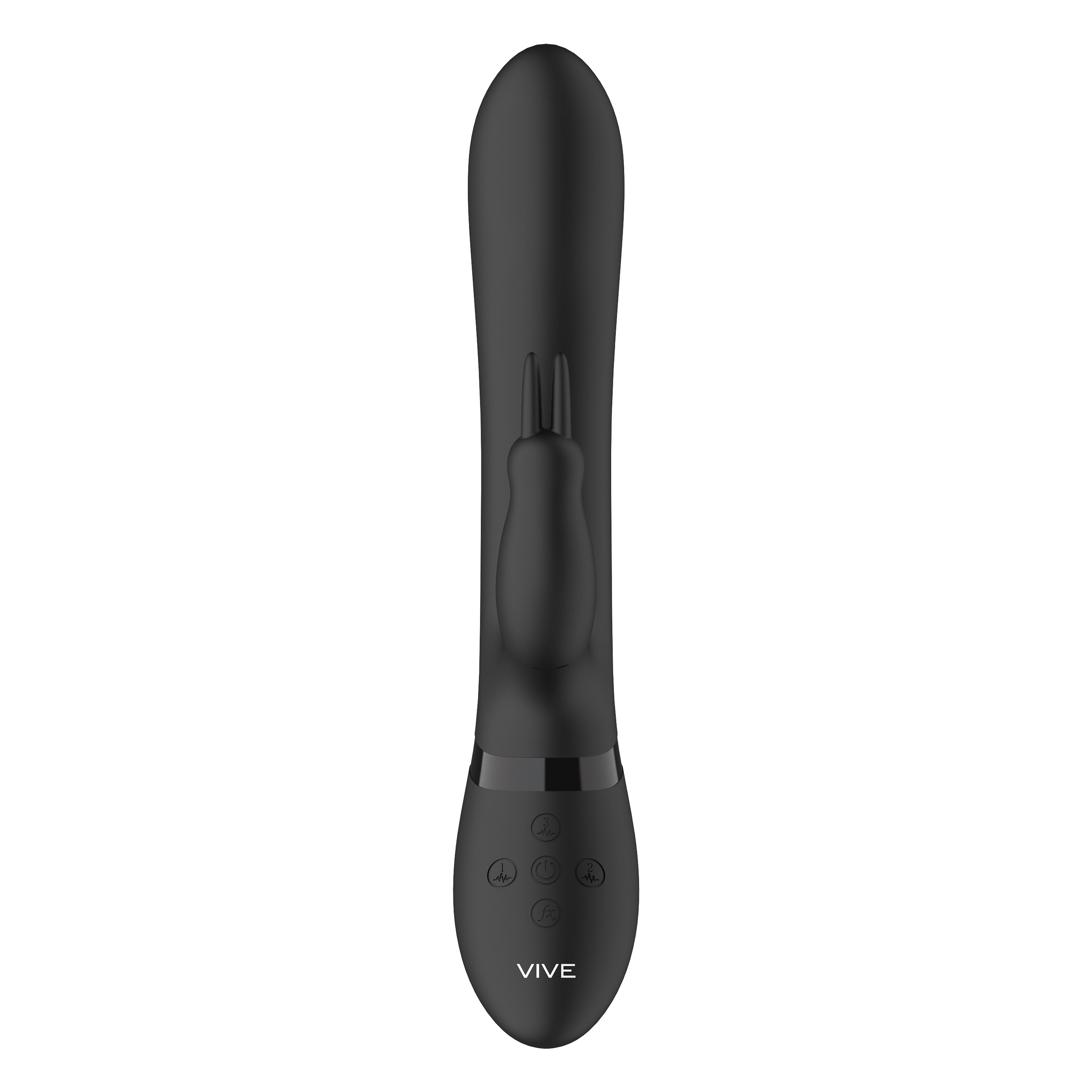 Vibrateur Rabbit Noir Vive Amoris avec perles stimulantes