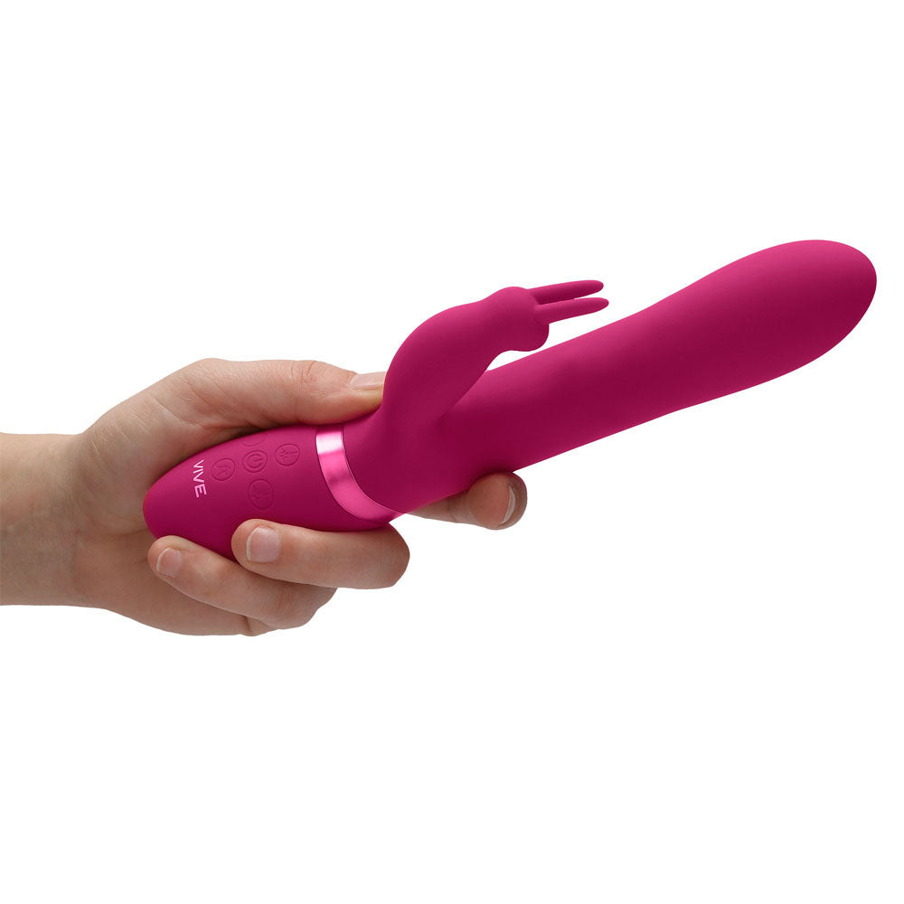 Vibrador de conejo rosa con perlas estimulantes Vive Amoris