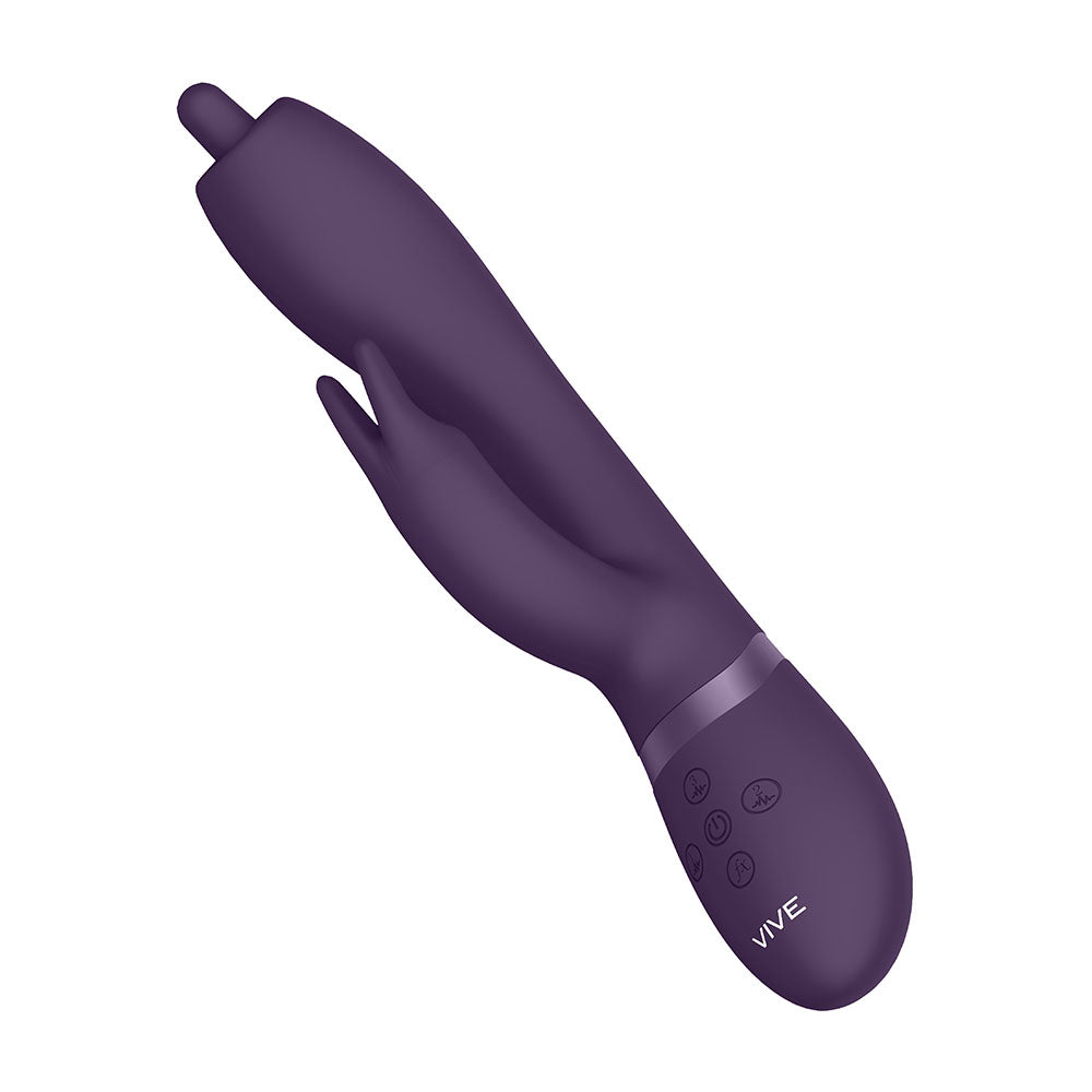 Conejito vibrador giratorio para punto G con punta de color morado Vive Nilo