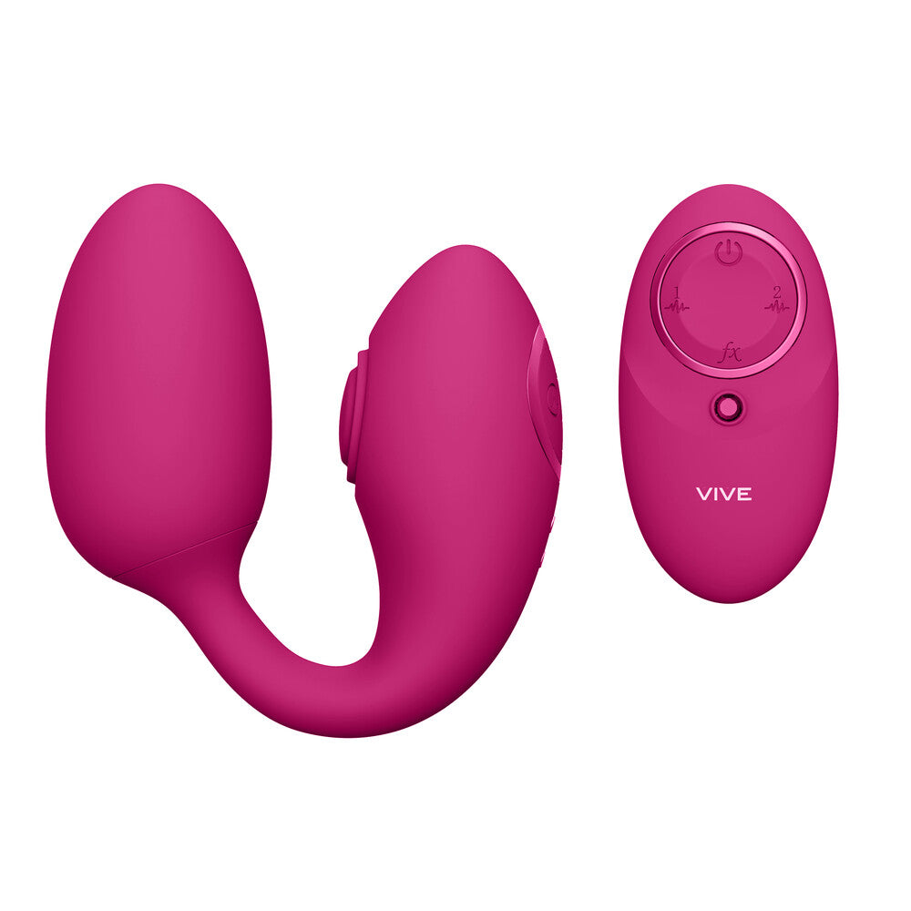 Huevo vibrador de amor y ondas de pulso Vive Aika color rosa