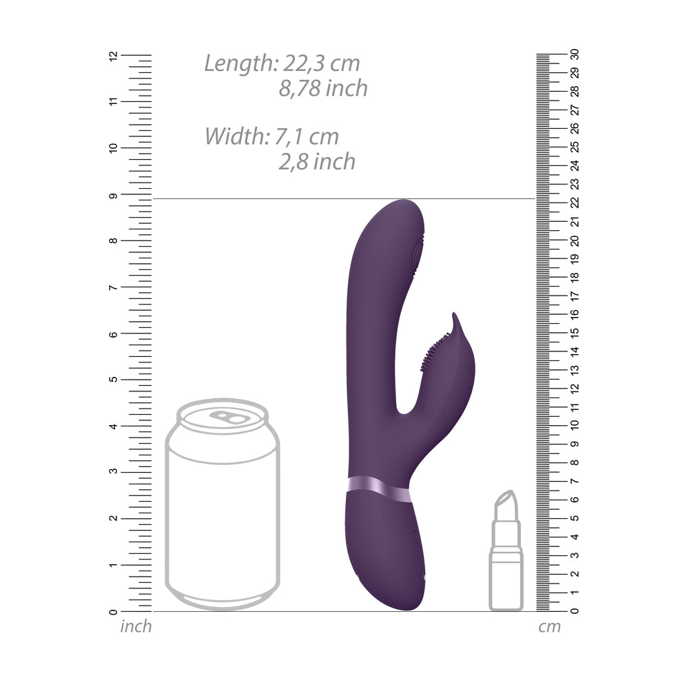 Vibrador de punto G con ondas de pulso y vibración Vive Aimi morado