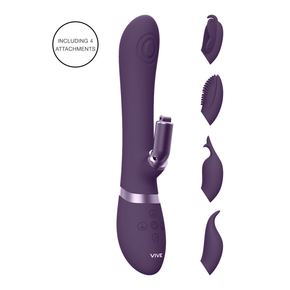 Vibrador Rabbit intercambiable Vive Etsu morado