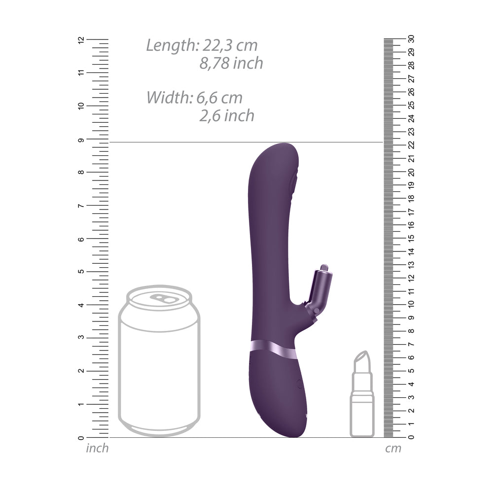 Vibrador Rabbit intercambiable Vive Etsu morado