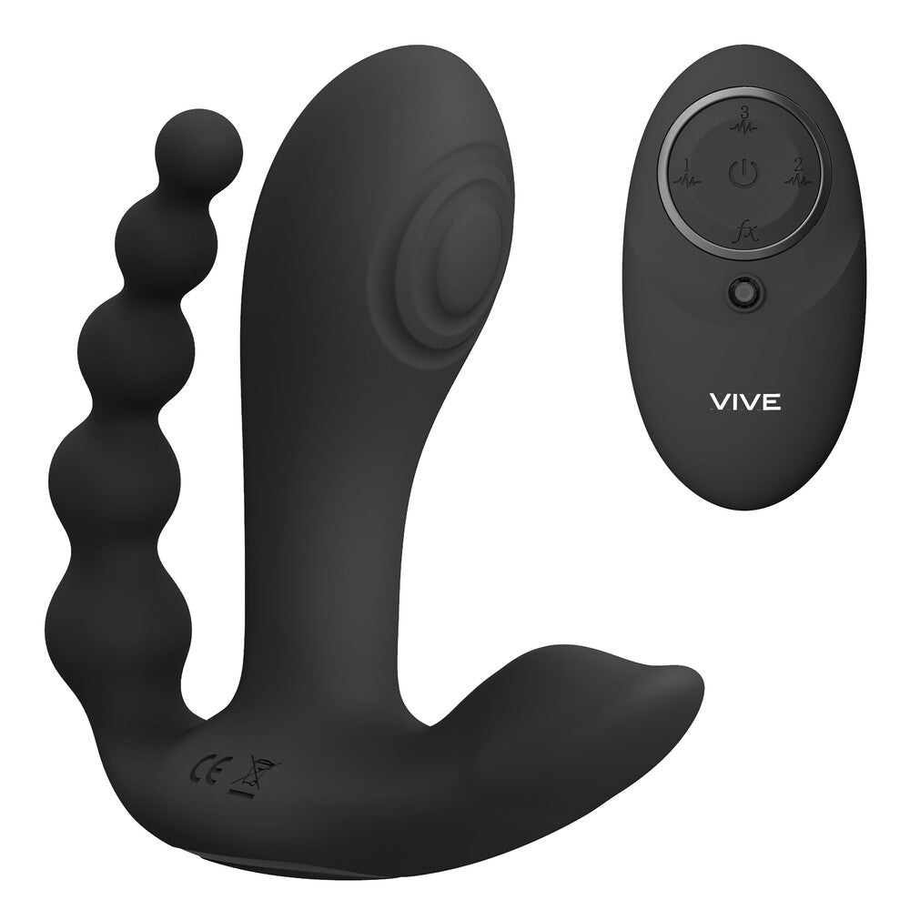 Vibromasseur double pénétration Vive Kata Noir