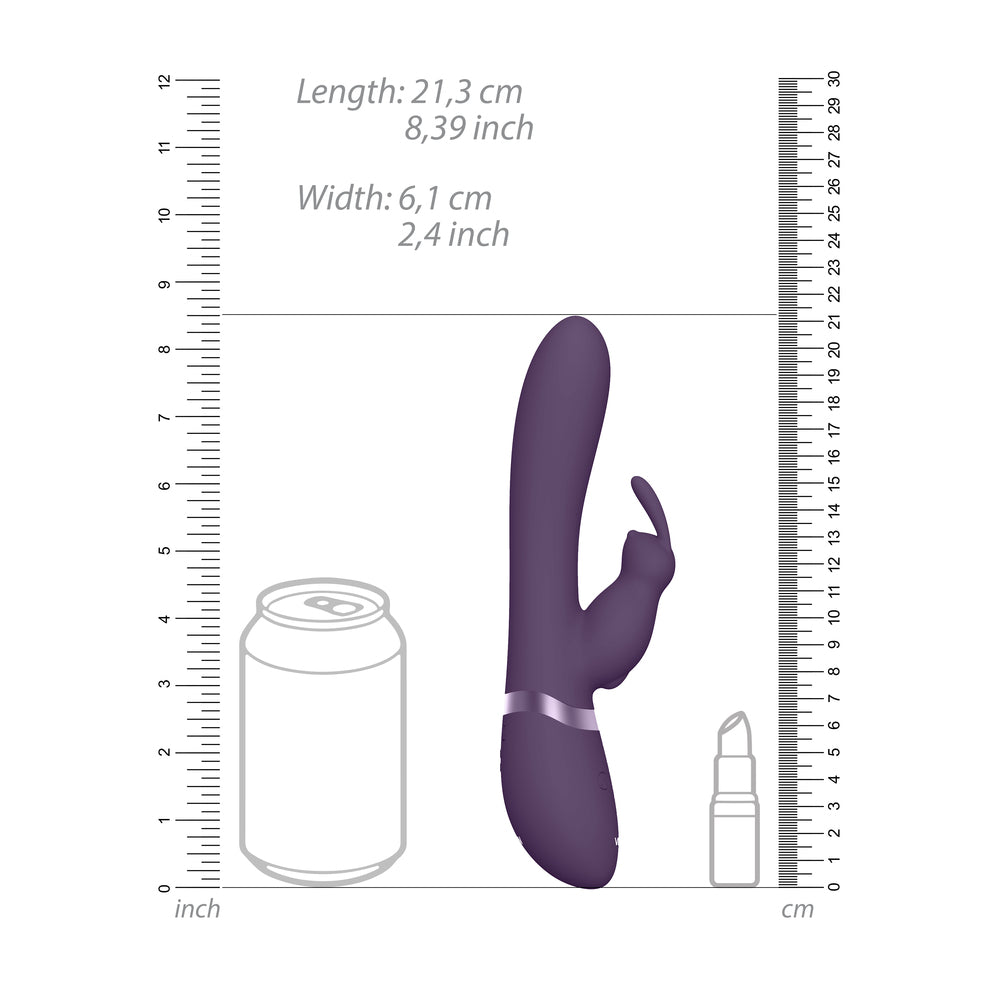 Vibrador inflable automático de triple acción Vive Taka morado