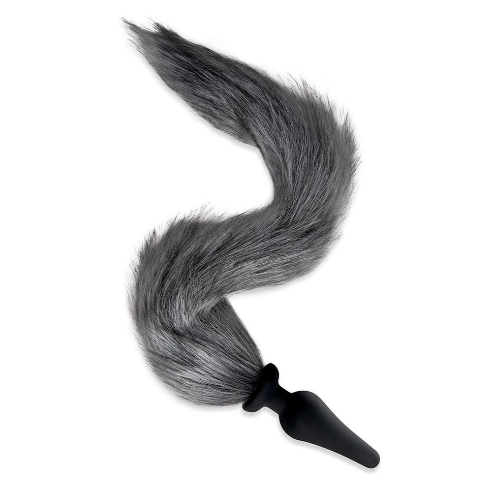 Tapón anal de cola de zorro gris de Furry Tales