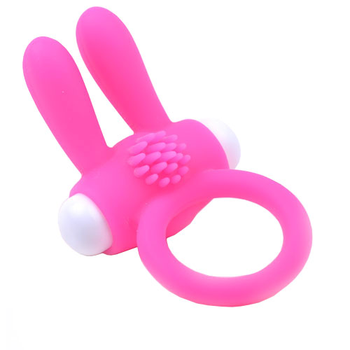 Cockring avec oreilles de lapin rose