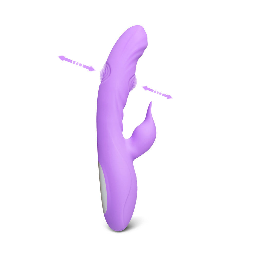 Vibrador de conejo con doble toque