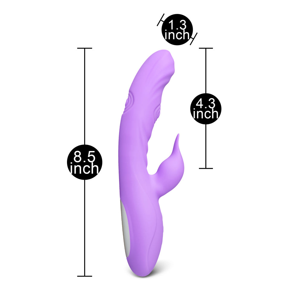 Vibrador de conejo con doble toque