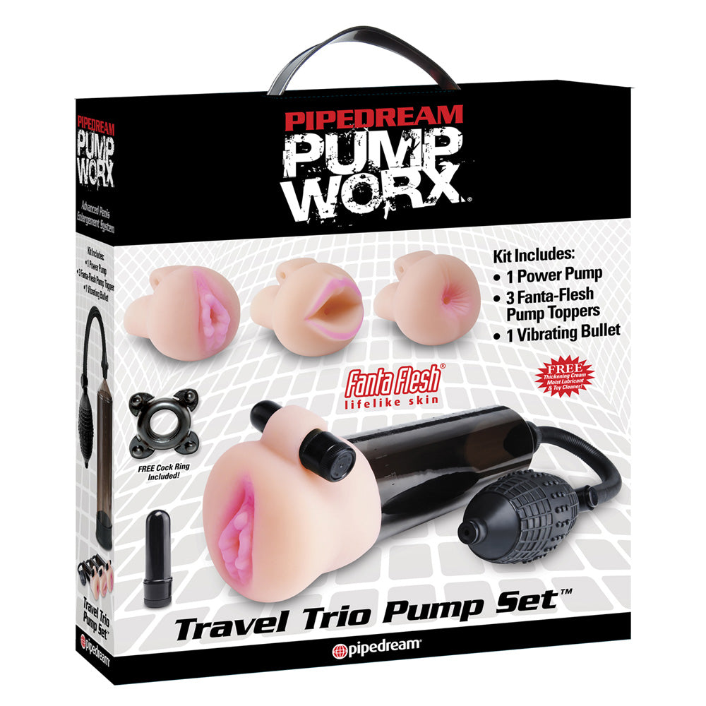 Masturbador de viaje Pump Worx Trio Set