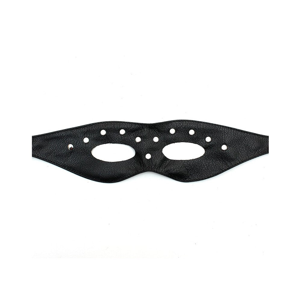 Masque pour les yeux ouvert en cuir avec rivets